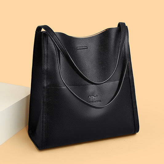 Women's Quality Kangaroo Leather Fashion Large Capacity Bucket Bags