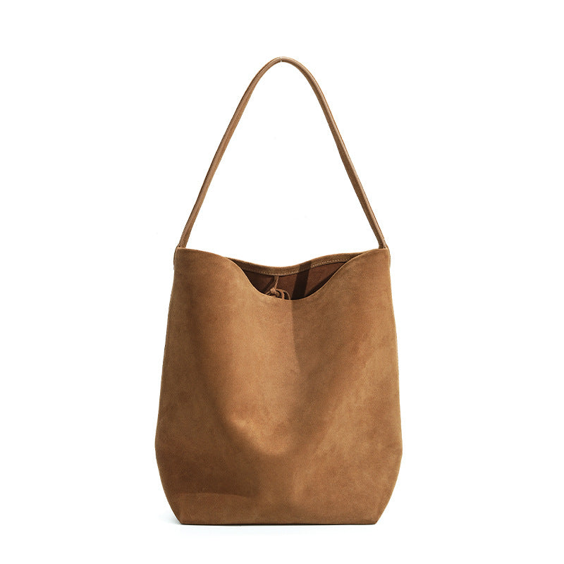 Women's Minority Portable Solid Color Commute Large Bucket Bags