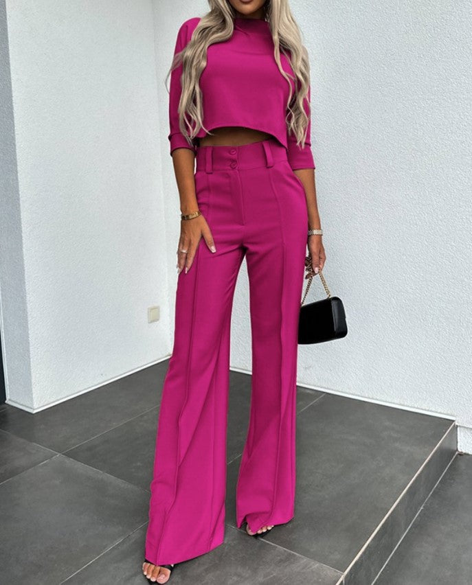 Women's Graceful Fashion Casual Set Two-piece Suits