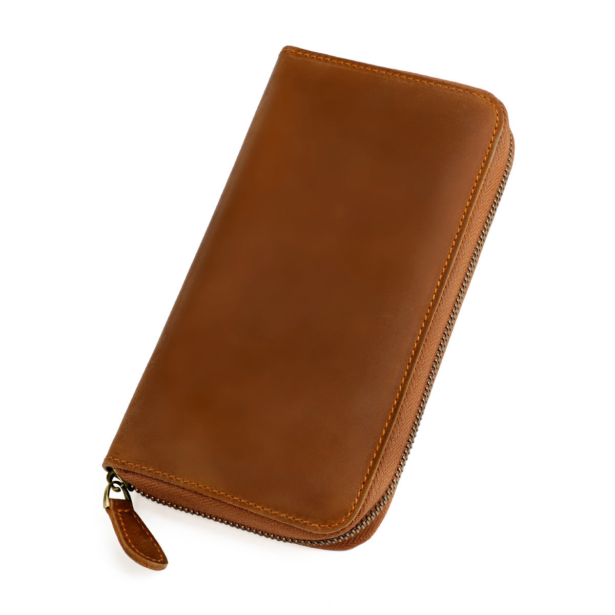 Women's & Men's & Retro Crazy Horse Leather Expanding Genuine Card Holder