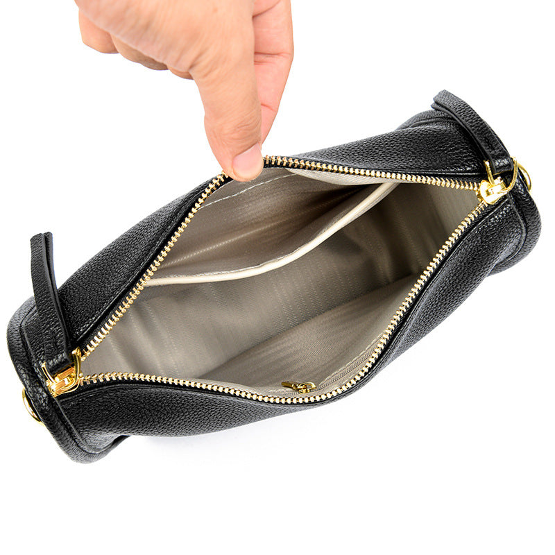 Women's Pillow Leather Pattern Underarm Genuine High Shoulder Bags