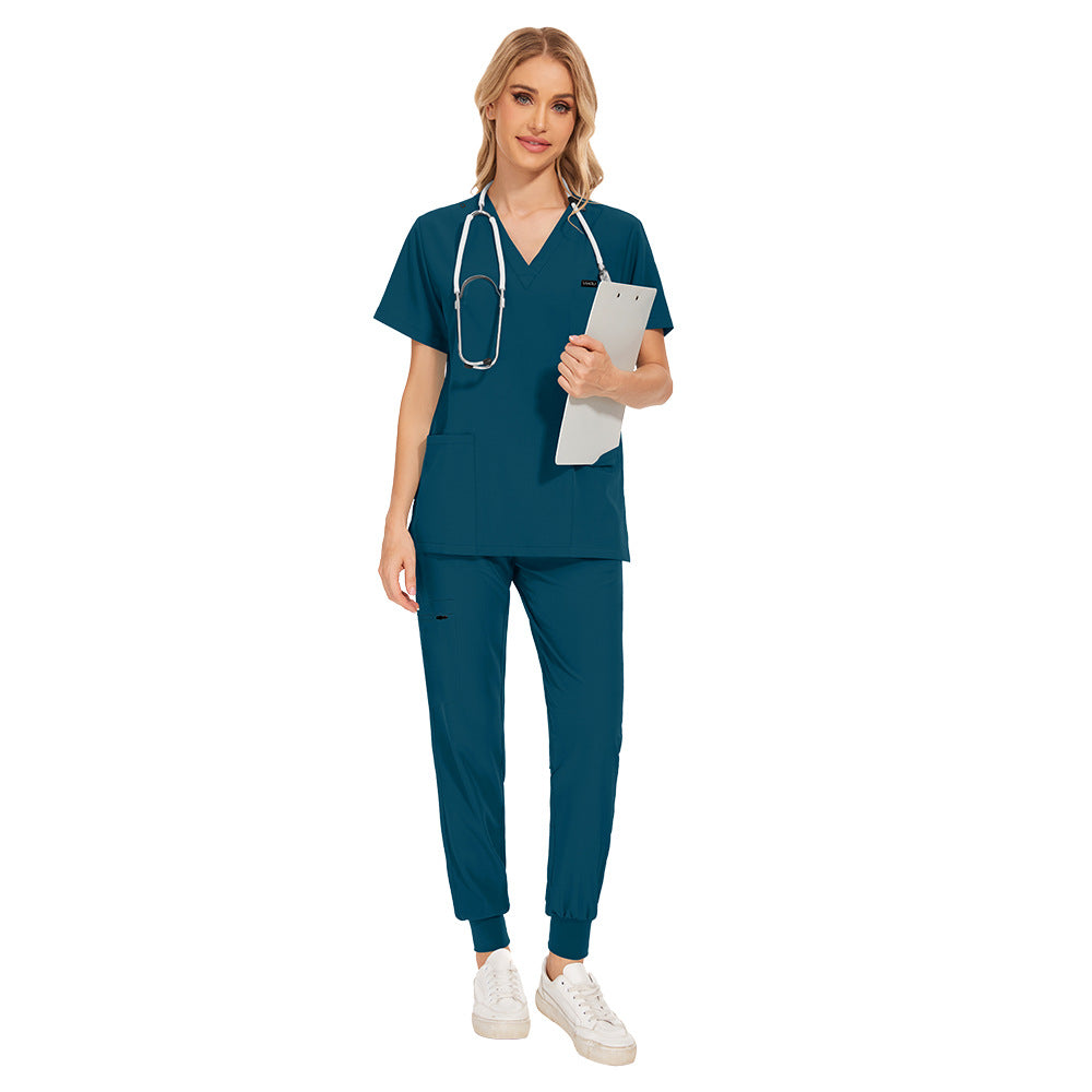Color Fruit Green Short-sleeved Nurse Jogging Uniform