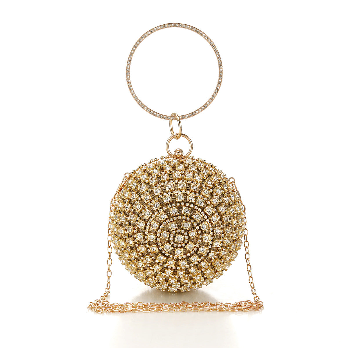 Women's Rhinestone Spherical Ball Dinner Clutch Evening Bags