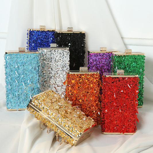 Women's Retro Handmade Beaded Dinner Vertical Banquet Evening Bags