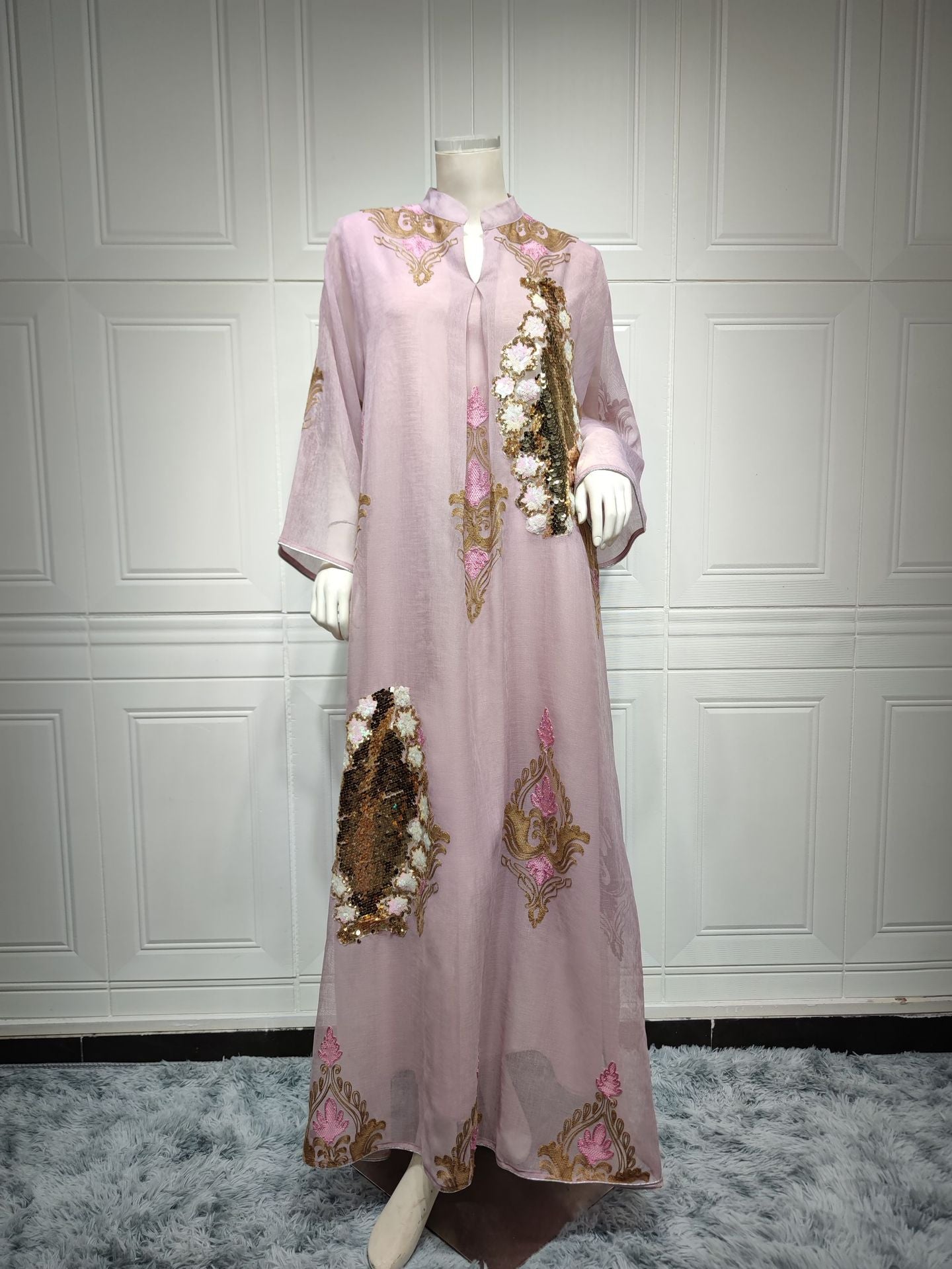 Women's Cool Muslim Dress Sequin Embroider Clothing