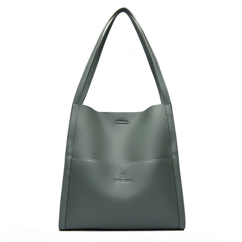Women's Quality Simple Solid Color Shopping Sense Shoulder Bags