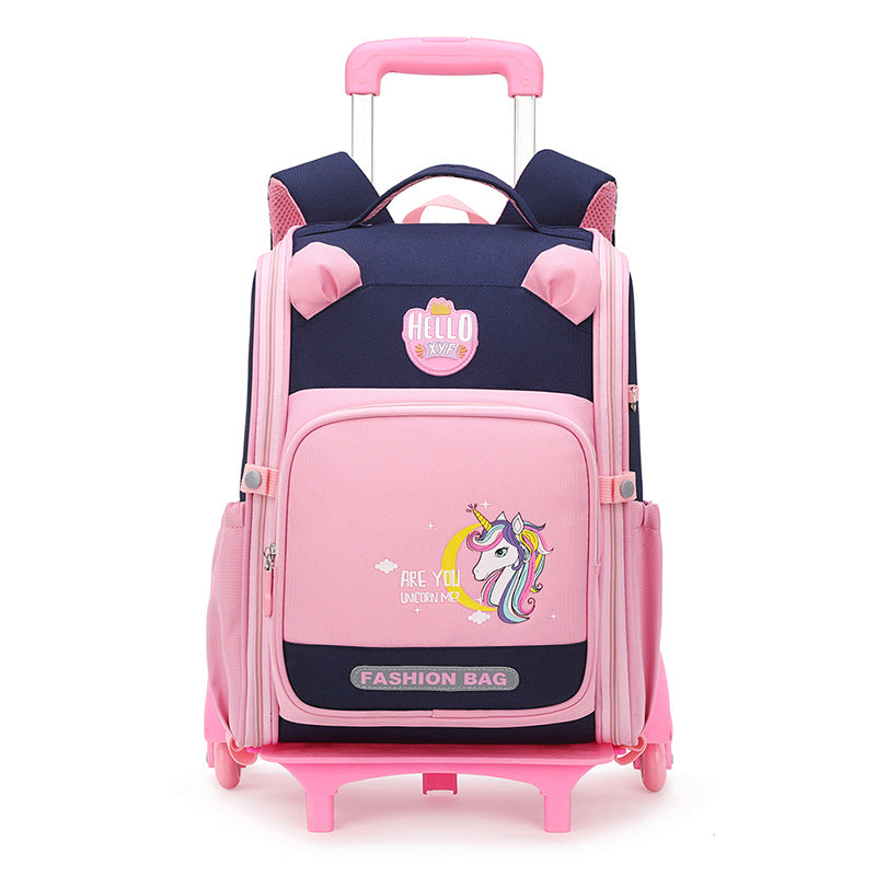 Children's Large Capacity Boys Two-wheel Six-wheel Primary Elementary School Students' Schoolbags