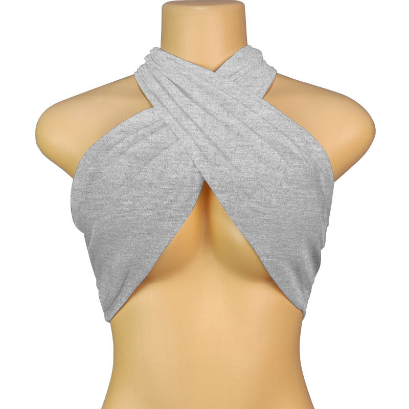 Women's Spring T-shirt Solid Color Sexy Variety Halter Tops
