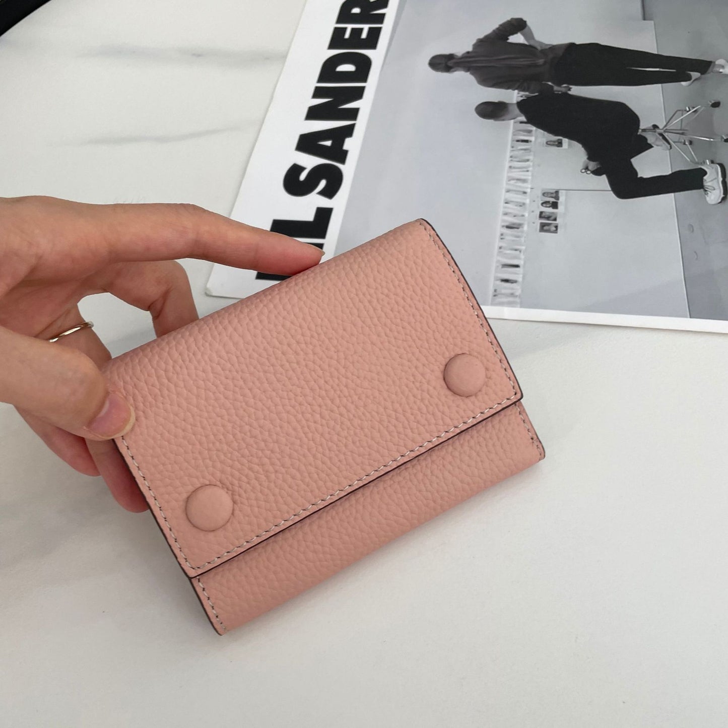 Women's Peas For Genuine Leather Contrast Color Ladies Wallets