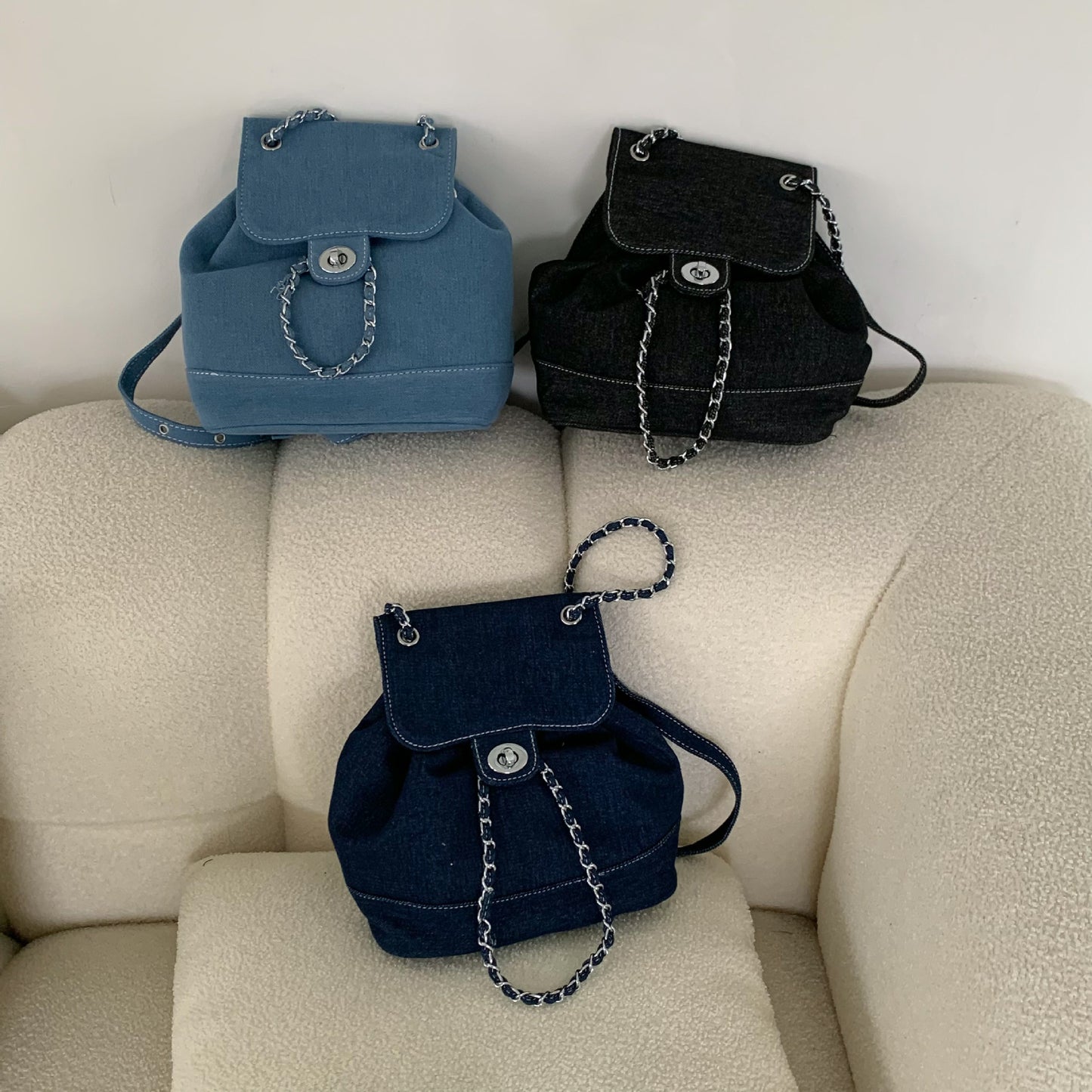 Women's Denim Fashion Korean Summer Leisure Backpacks