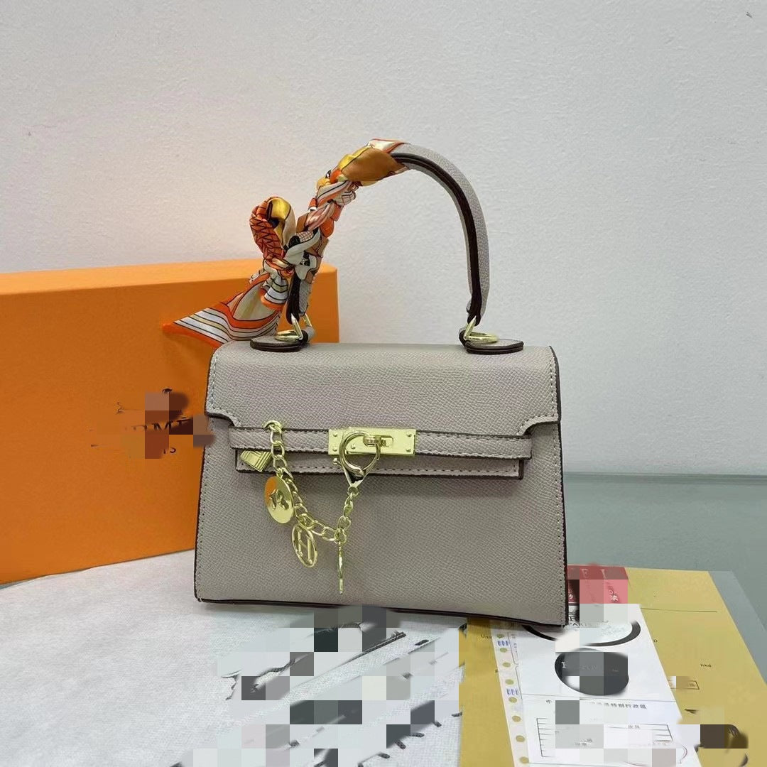 Comfortable Classic Kelly Platinum Palm Print Small Square Bags