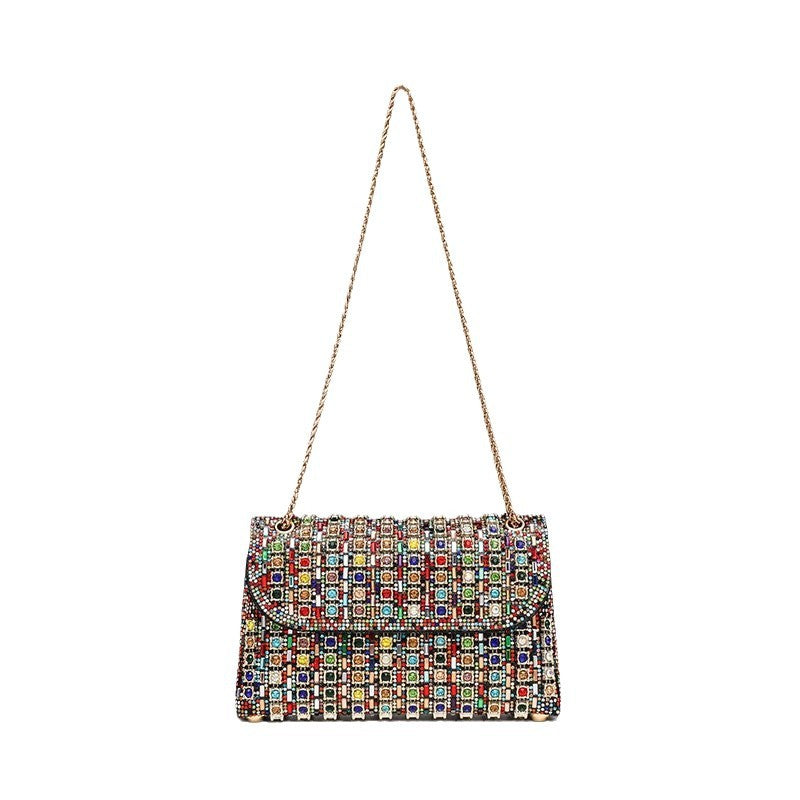 Women's Rhinestone Fashion Aura Bright Dionysian Portable Shoulder Bags
