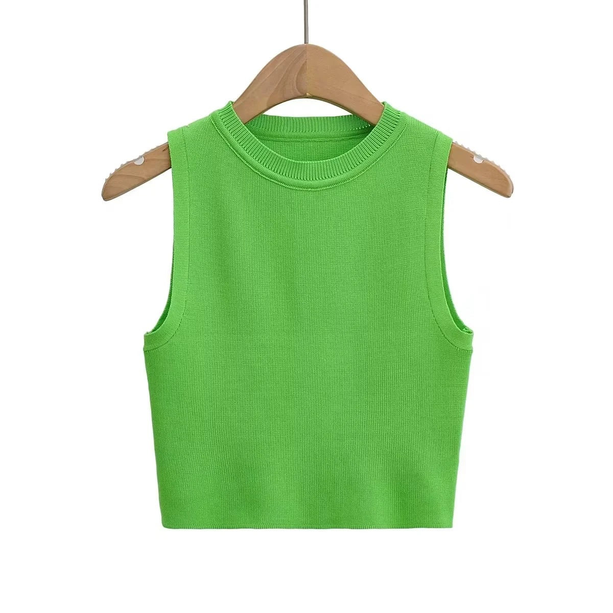 Women's Summer Sleeveless Elastic Knitted For Tops