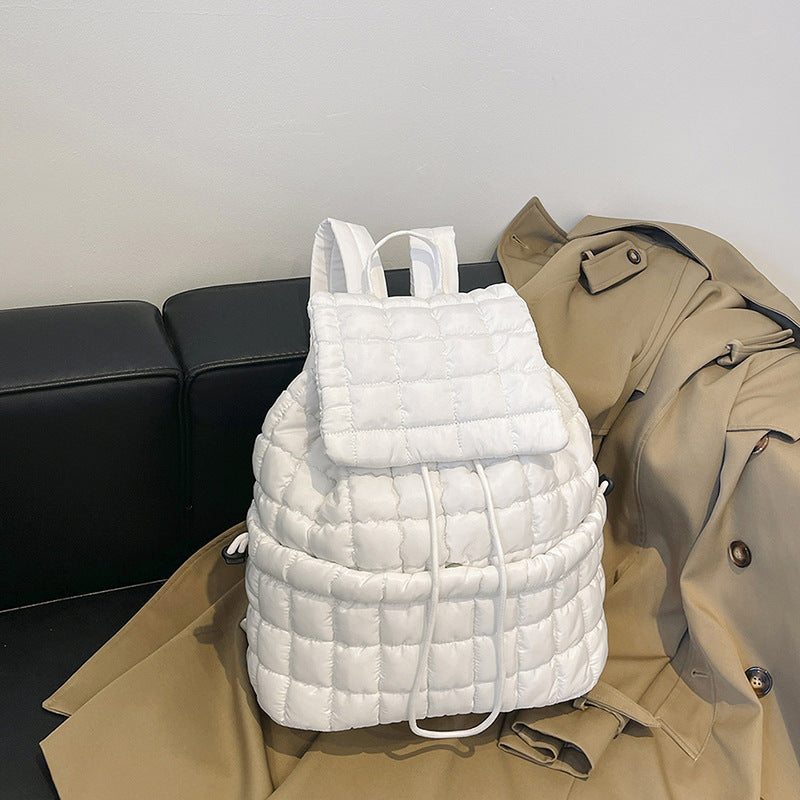 Women's Pleated Cloud Korean Niche Bubble Large Backpacks