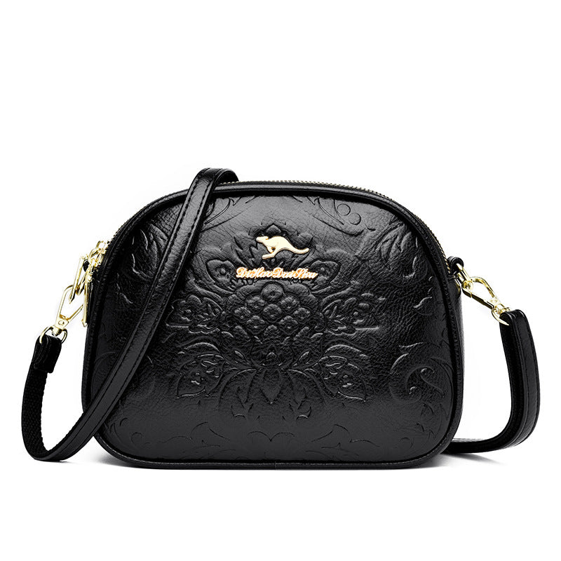 Women's Round High-grade Large Capacity Printed Fashionable Crossbody Bags