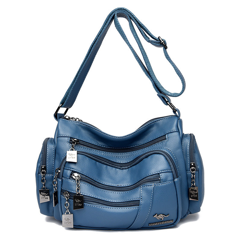 Women's Soft Leather Multifunctional Mother Large Capacity Crossbody Bags