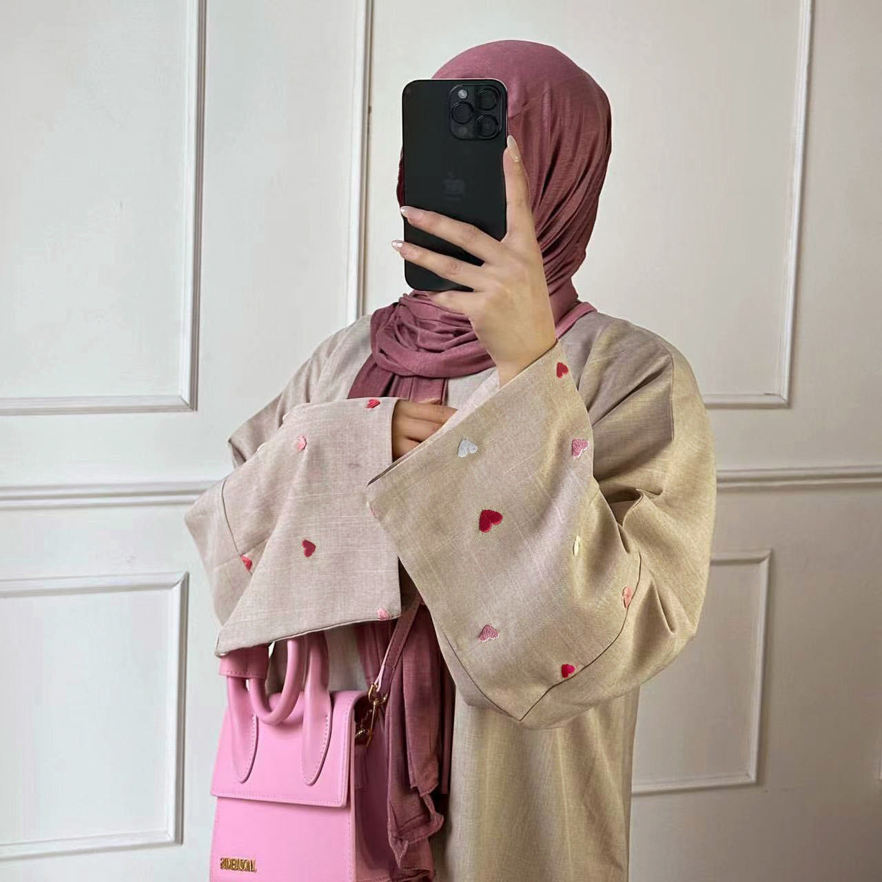Fashion Love Embroidered Turkish Elegant Robe Clothing