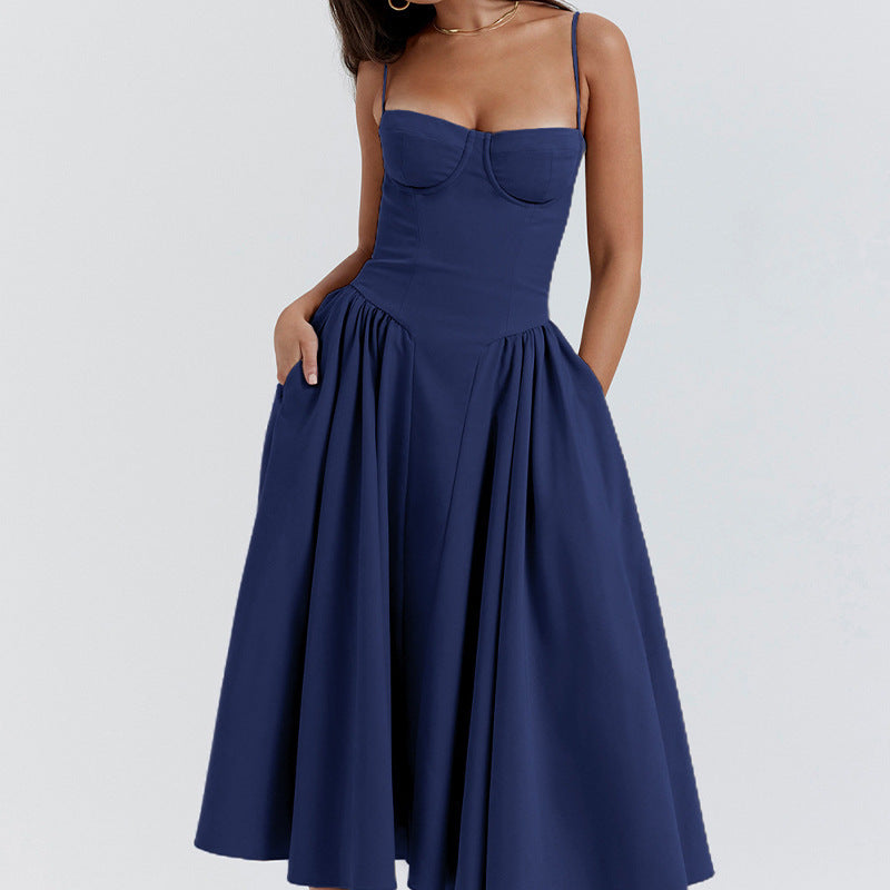 Women's Tube Dress Waist Trimming Fashion Sexy Dresses
