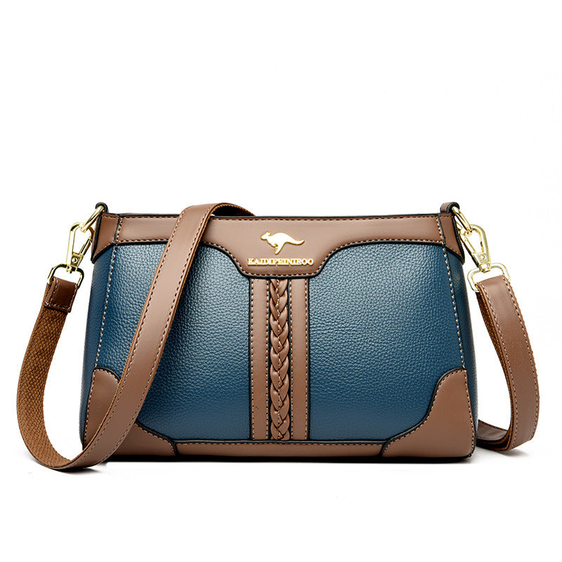 Women's Trendy Fashion Color Contrast Mother Bags