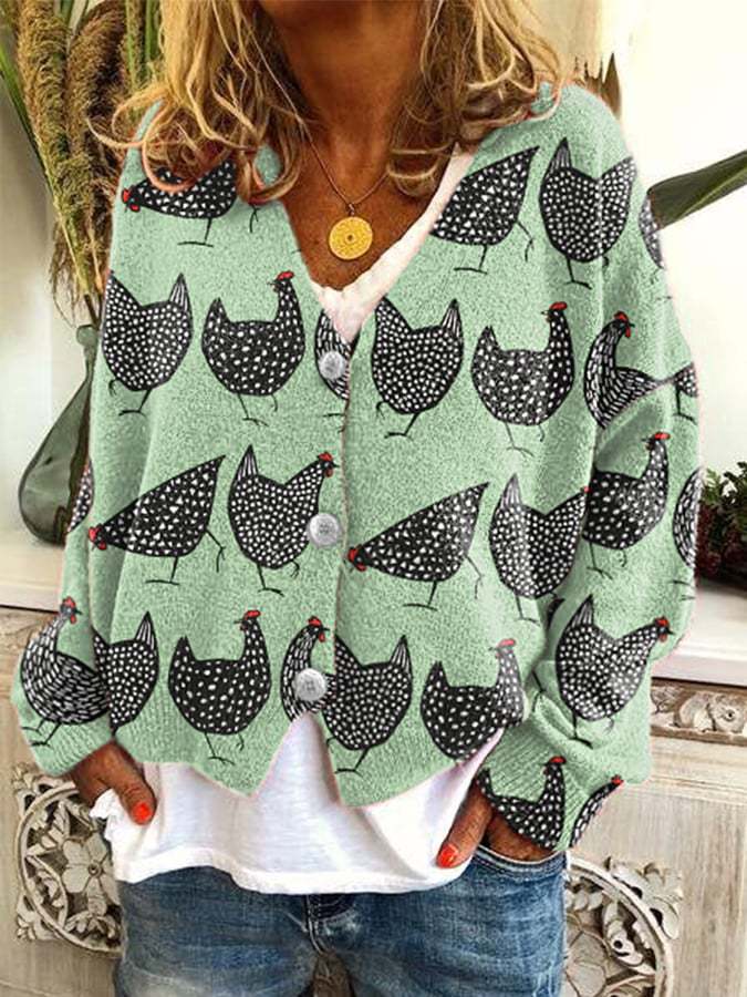 Stylish Christmas Abstract Printing Casual Cloak Sweaters