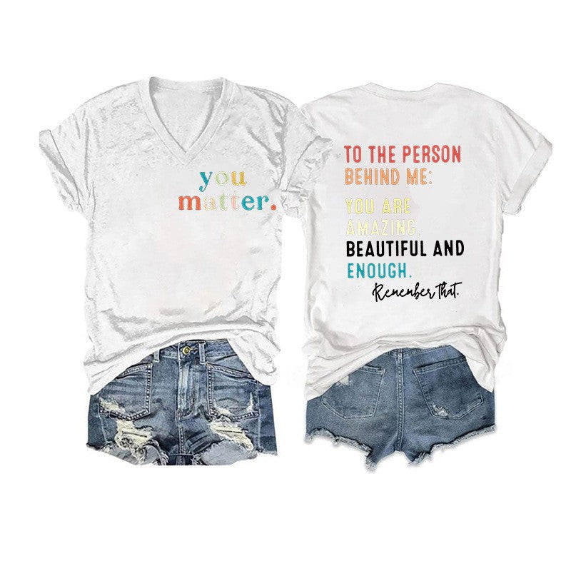 Women's Double-sided Digital Printing Series Short-sleeved Pullover Blouses