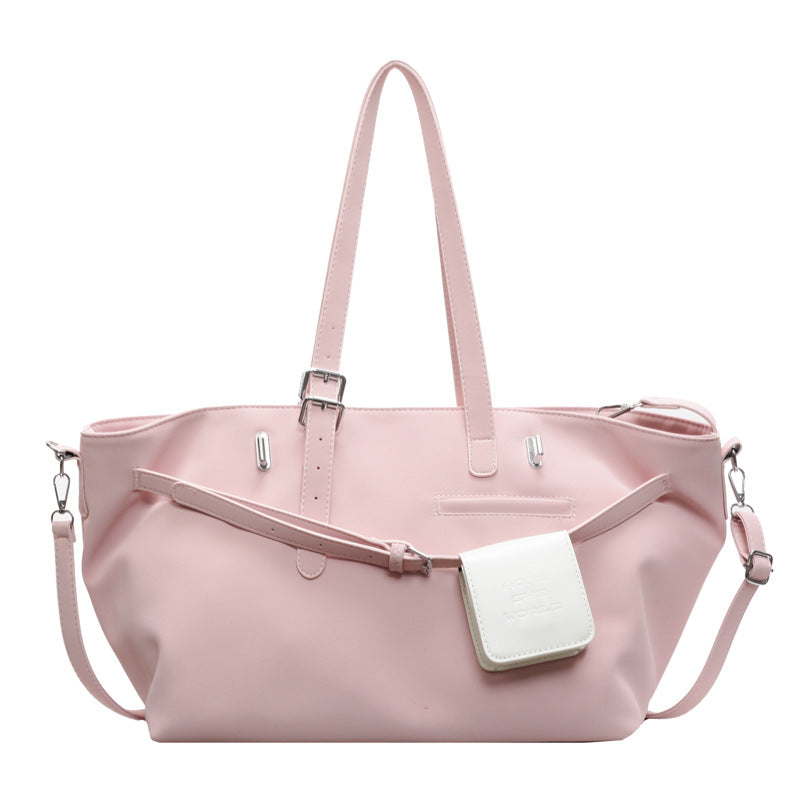 Women's Korean Style Suede Fashionable Retro Large Crossbody Bags