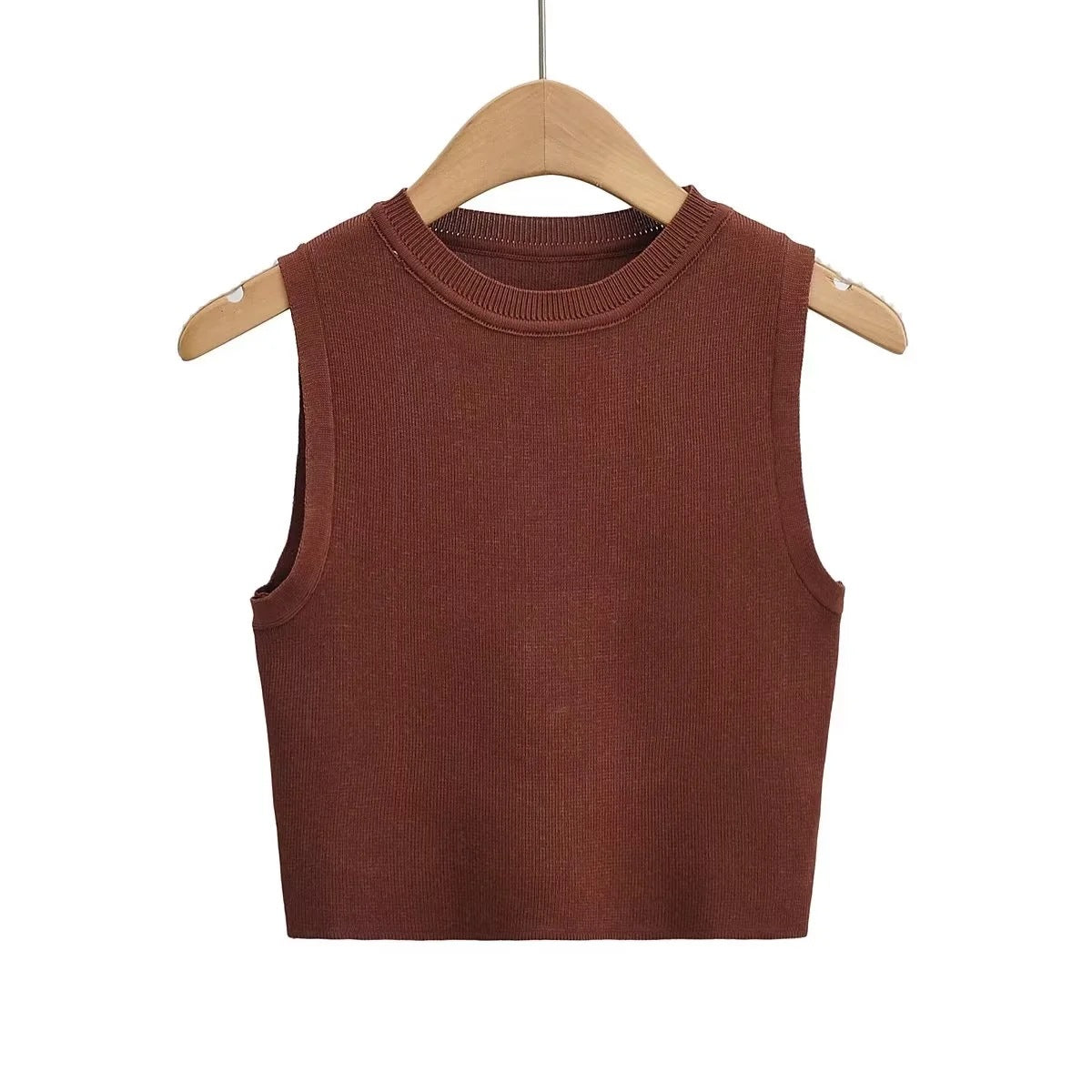 Women's Summer Sleeveless Elastic Knitted For Tops