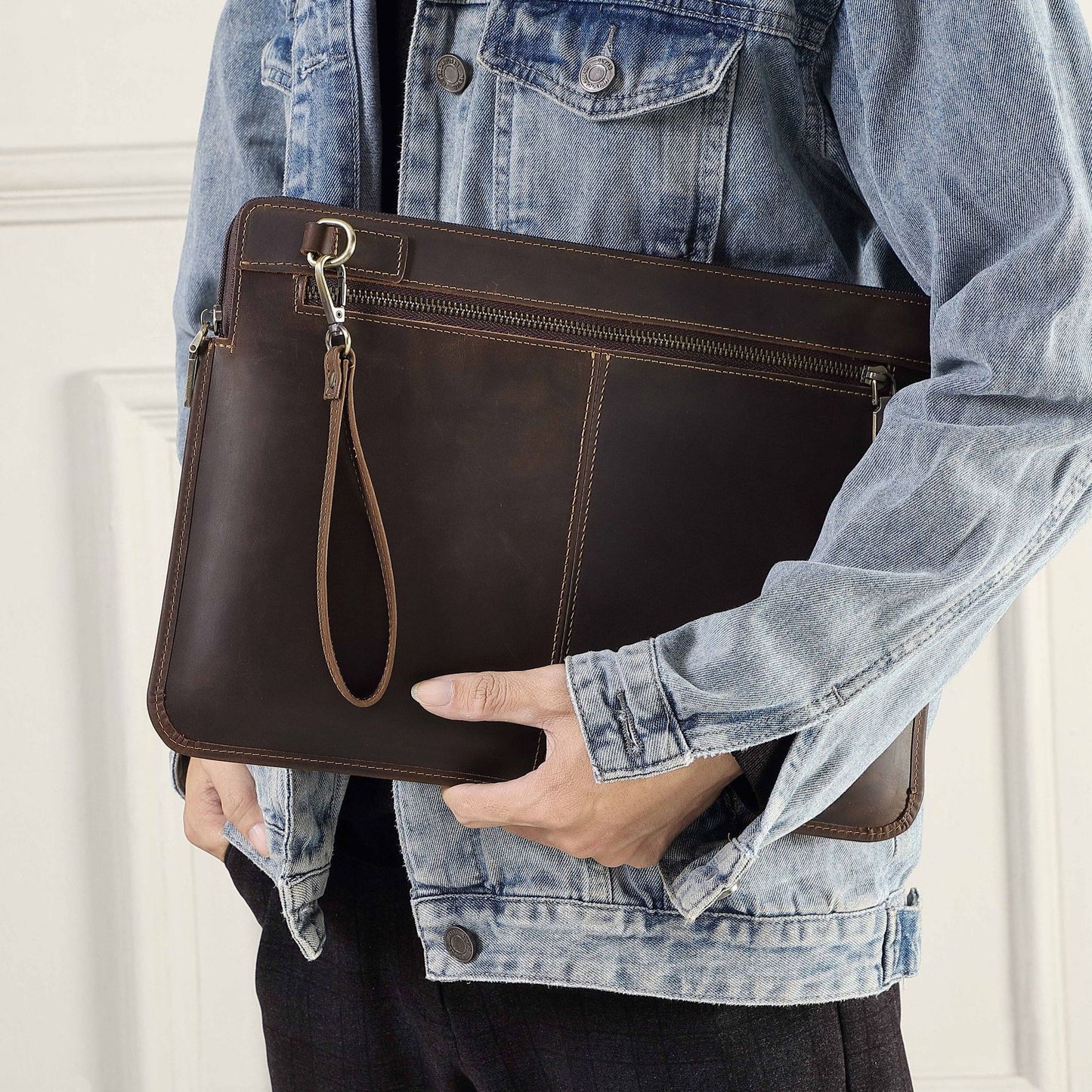 Applicable Protective Genuine Leather Apple Cowhide Laptop Bags