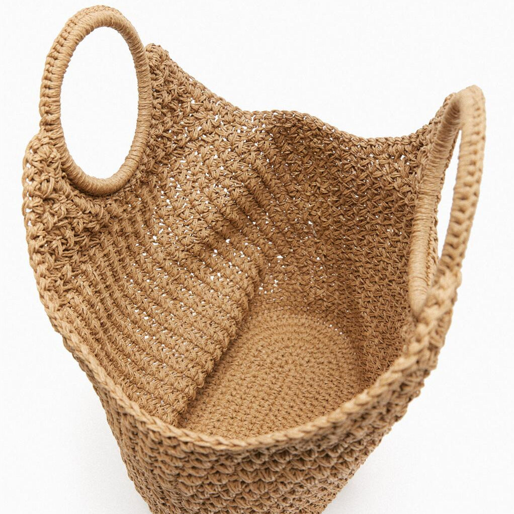 Women's Vacation Style Woven Open Large Capacity Handbags