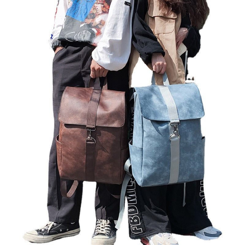 Women's Textured Korean High Style Campus College Backpacks