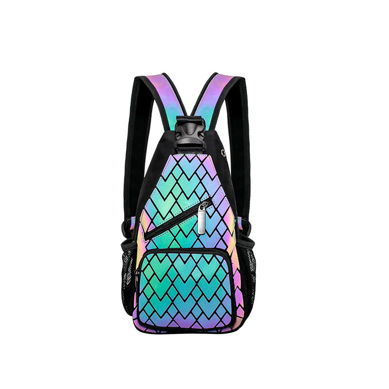 Men's Trendy Business Cool Korean Style Rhombus Men's Chest Bags