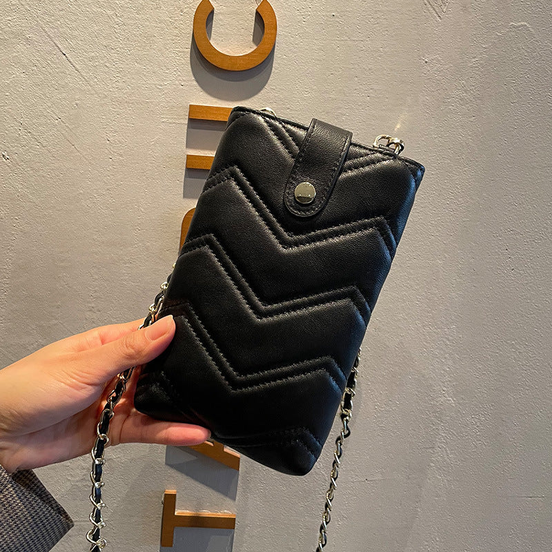 Women's Soft Sheepskin For Leather Vertical Diamond Crossbody Bags