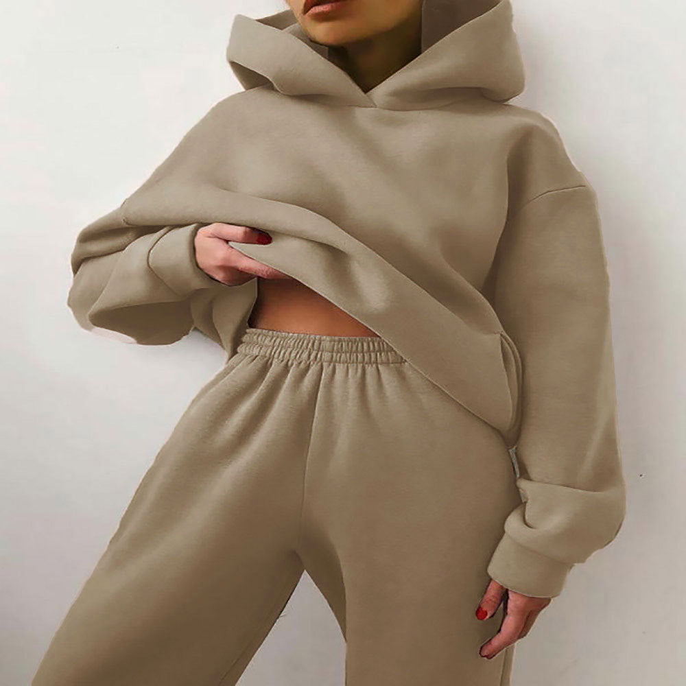 Women's Solid Color Casual Fashion Sports Trousers Suits