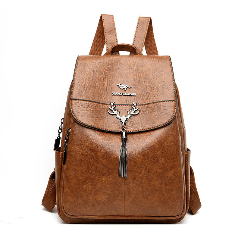 Women's Large Capacity Trendy Elegant Simple College Backpacks