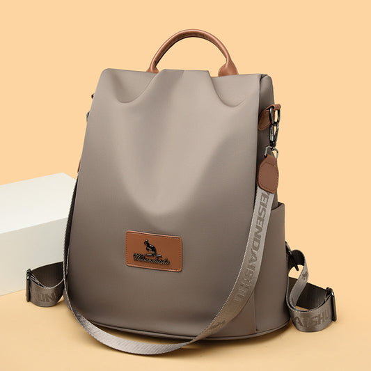 Women's Simple Korean Style Niche Oxford Cloth Backpacks