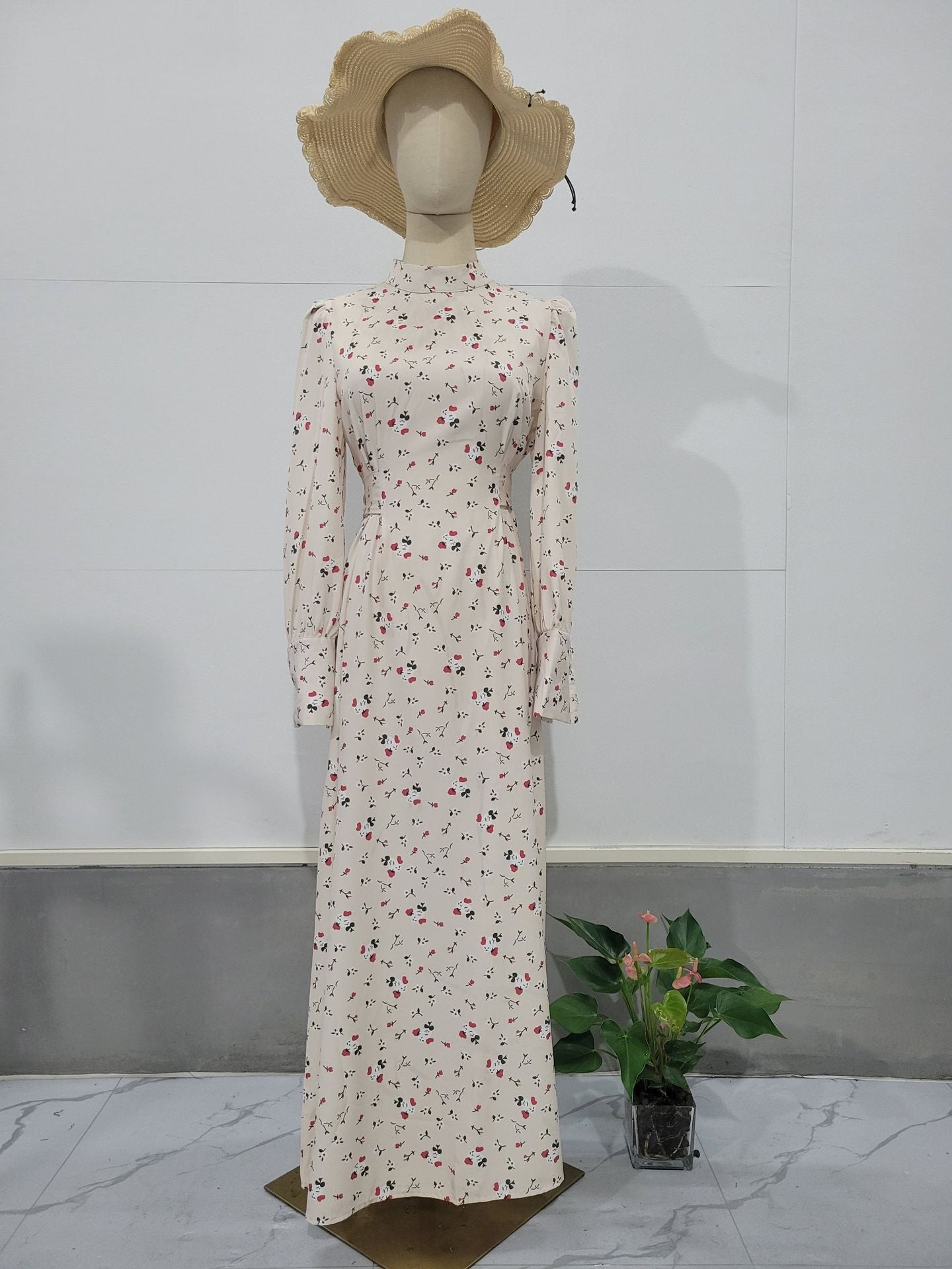 Autumn Gentle Loose Floral Dress Sense Dresses