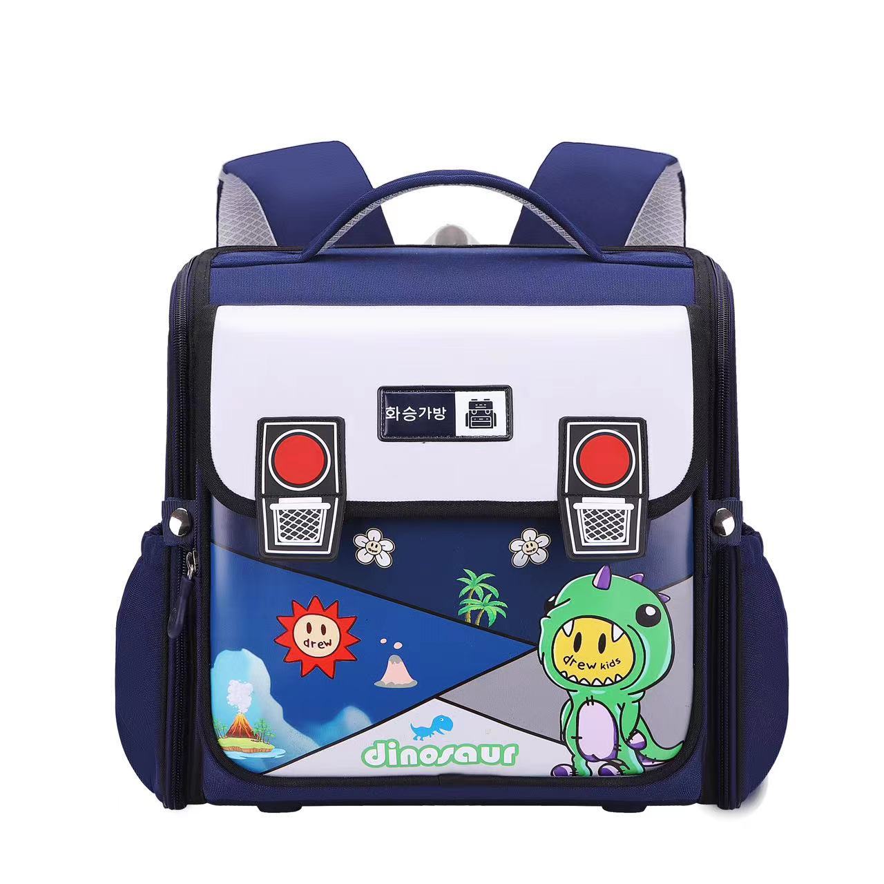 Children's Cartoon Fashion Primary Horizontal One-piece Burden Relief Spine Elementary School Students' Schoolbags