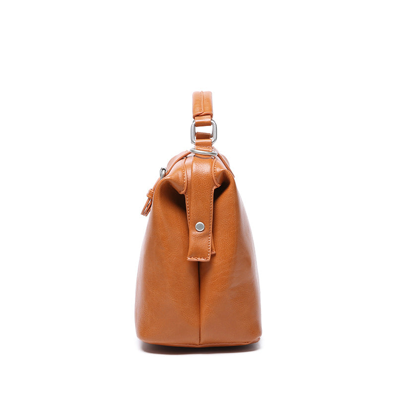 Women's Versatile Soft Leather Portable Fashion Shoulder Bags