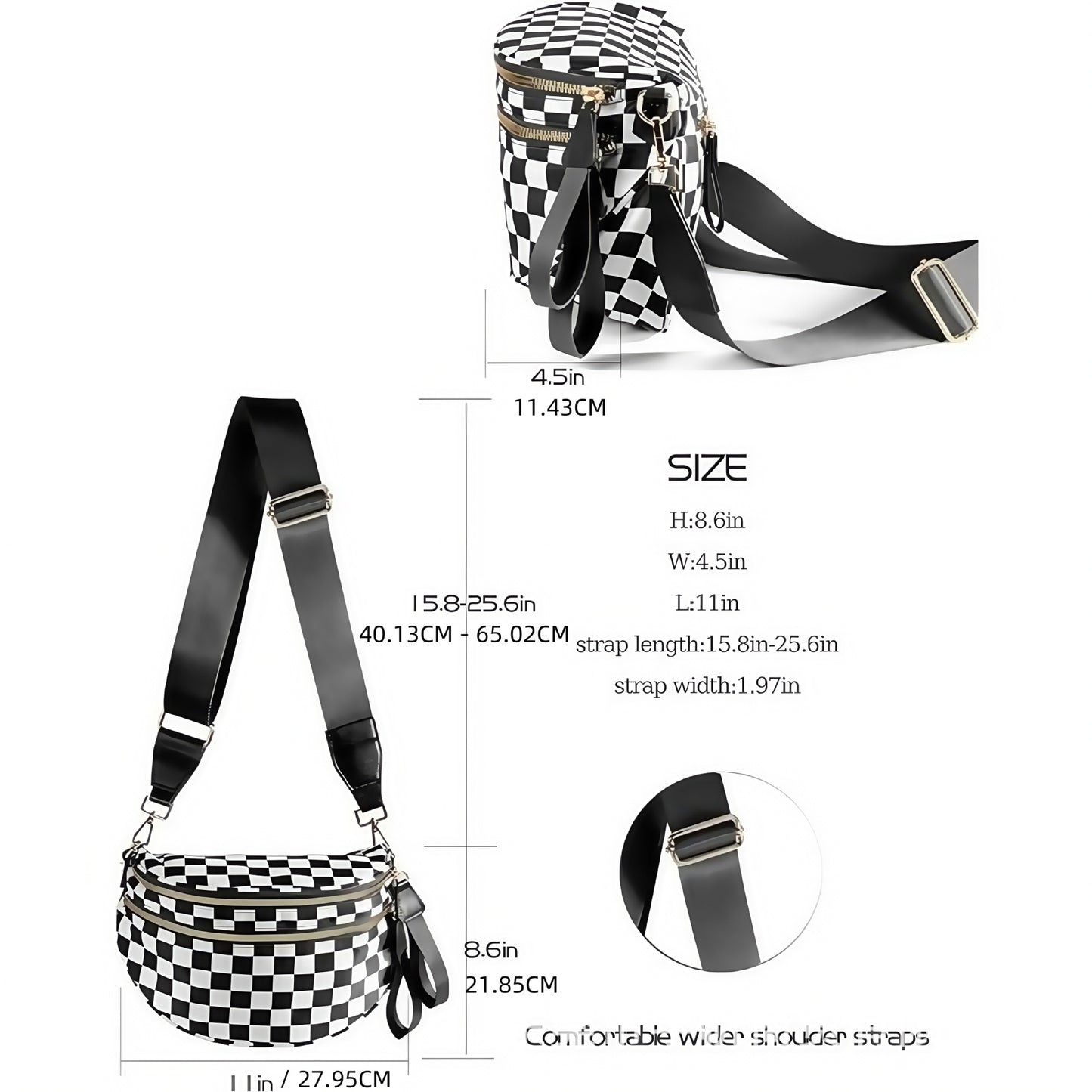 Women's Large Capacity Waterproof Nylon Cloth Crossbody Bags