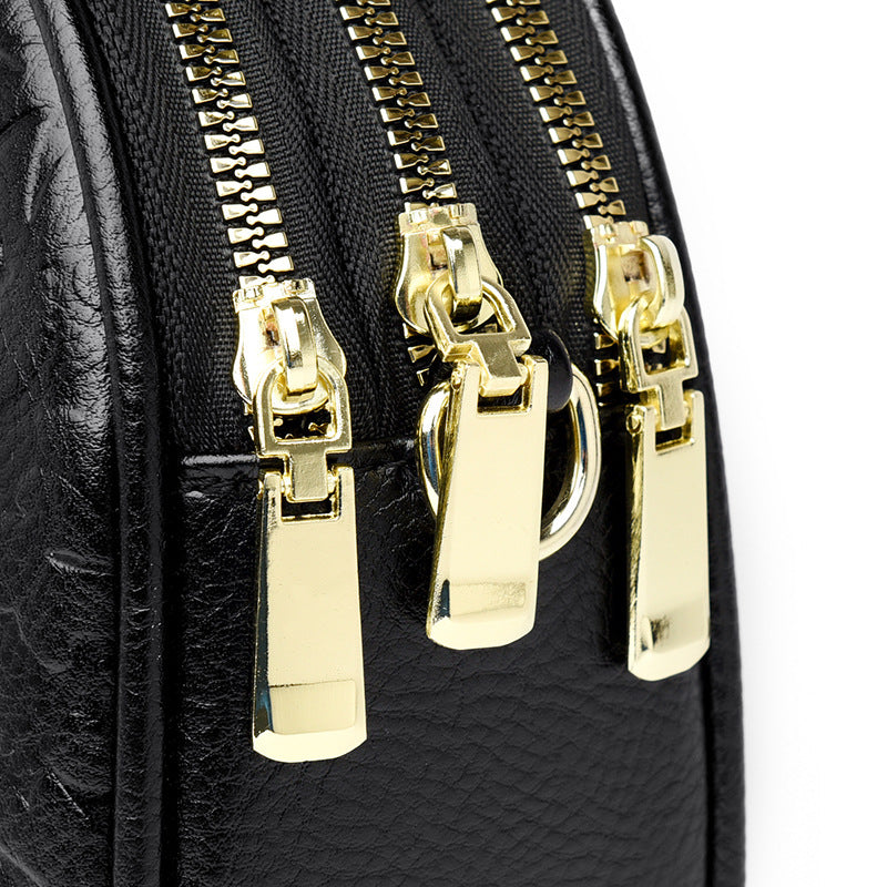 Women's Round High-grade Large Capacity Printed Fashionable Crossbody Bags