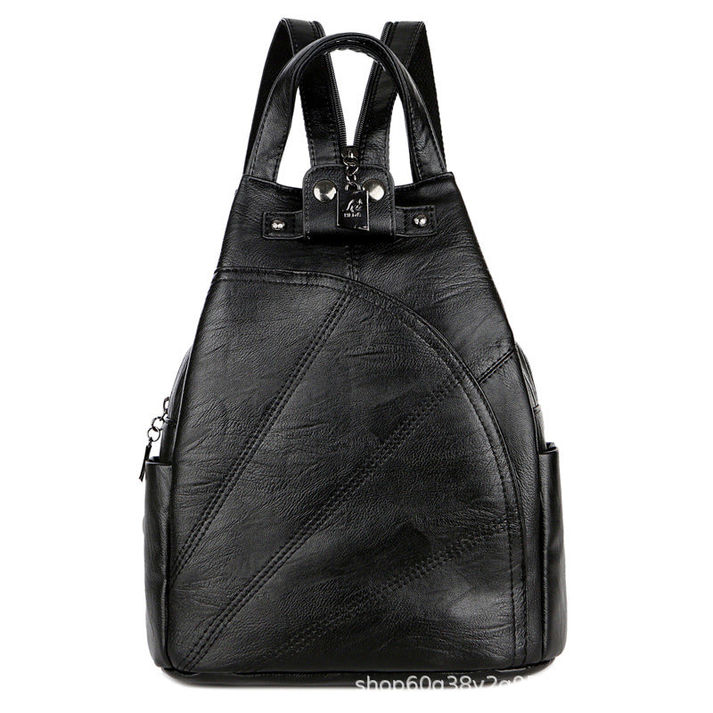 Women's Stylish Versatile Soft Leather Large Capacity Backpacks