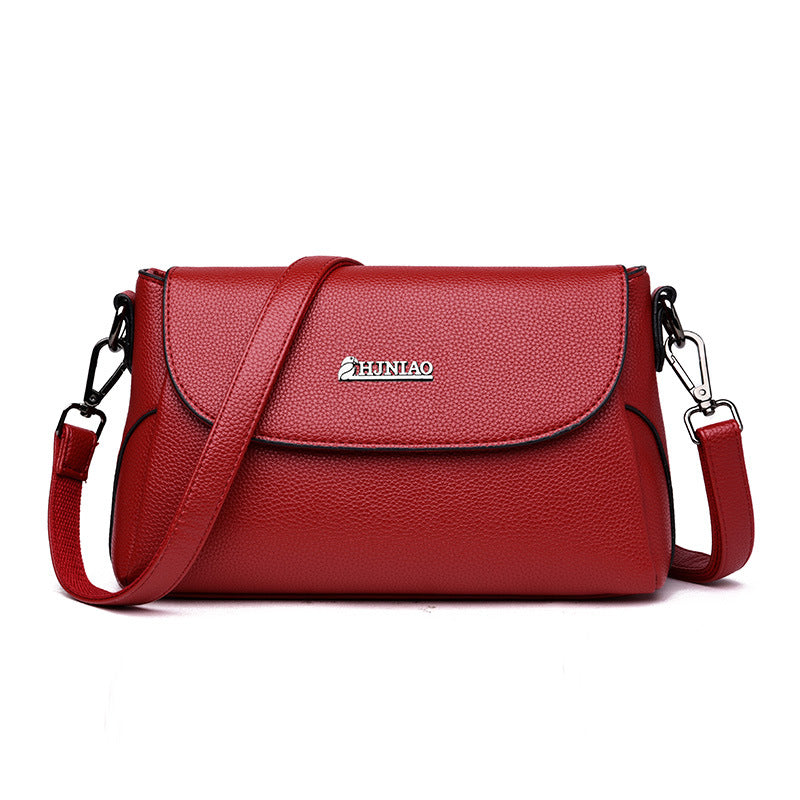 Women's Mother Soft Leather Fashion Elegant Grandma Crossbody Bags