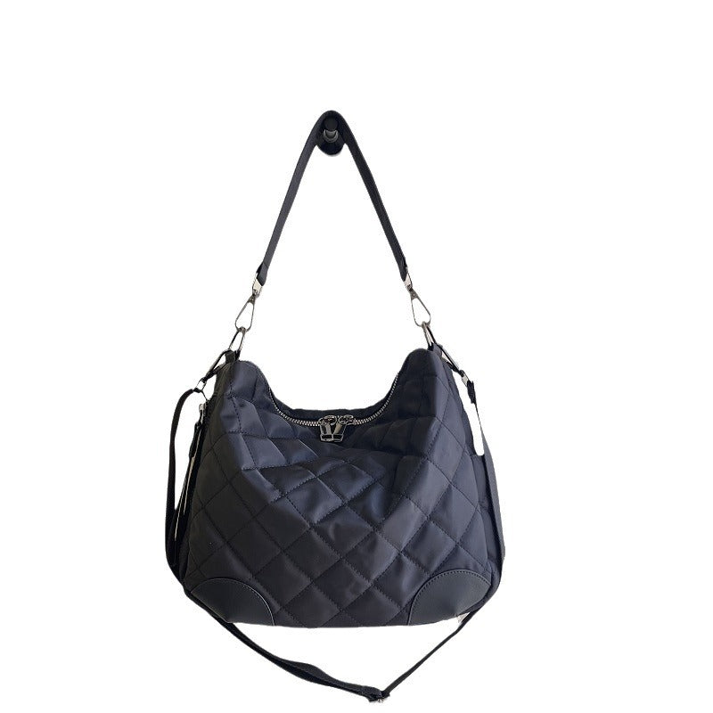 Women's Nylon Hand Fashionable Rhombus Versatile Large Crossbody Bags