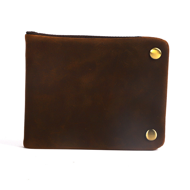 Men's Horizontal Short Inside Outside First Layer Men's Wallets
