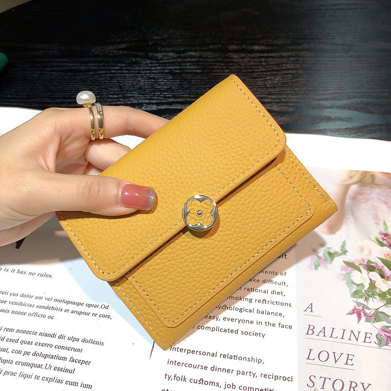 Women's Short Genuine Leather Thin Fashion Certificate Card Holder