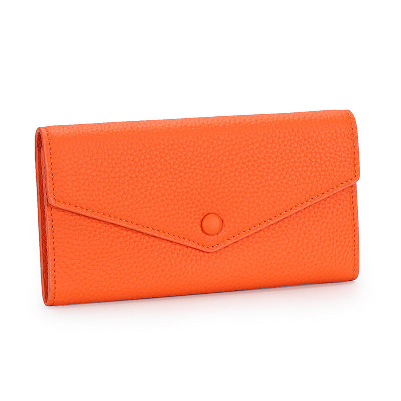 Women's Pure Leather Long Genuine Large Capacity Ladies Wallets