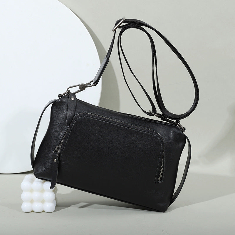 Men's Genuine Leather Fashion Waterproof Horizontal Korean Men's Messenger Bags