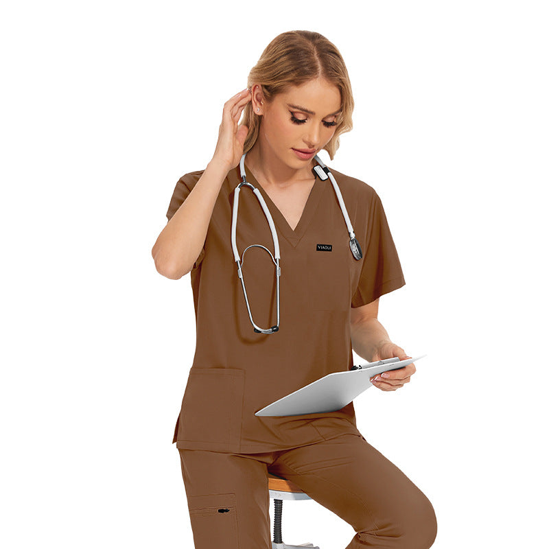 Color Fruit Green Short-sleeved Nurse Jogging Uniform