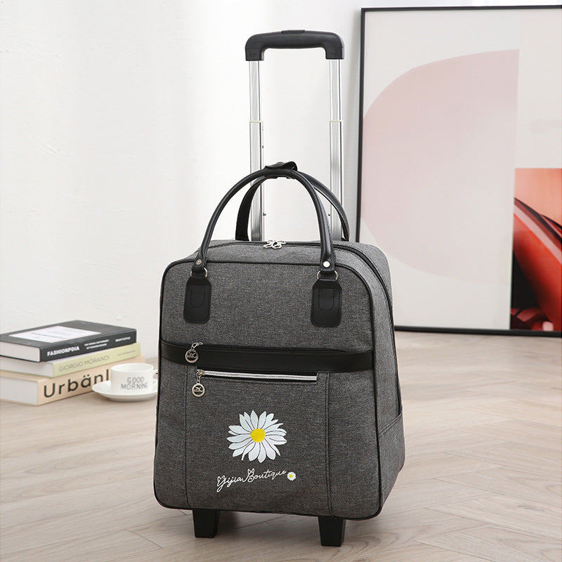 Can Back Female Hand-held Cute Large Capacity Draw-bar Travel Bags