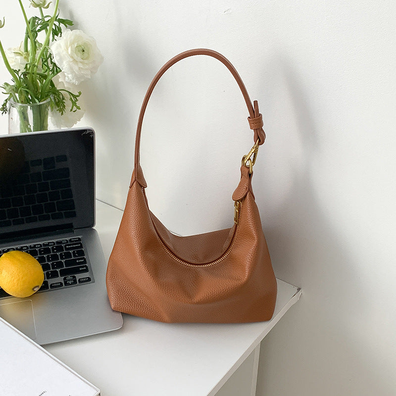 Women's Style Spring Soft Leather Simple Large Capacity Commuter Shoulder Bags